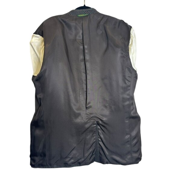 Vtg Alexander Julian Colours Gray Plaid Wool Cashmere Tweed Blazer 46R Classic‎ - Picture 8 of 8